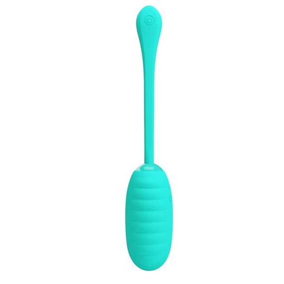 Віброяйце Pretty Love Kirk Super Soft Silicone, бірюзове | Зображення 3