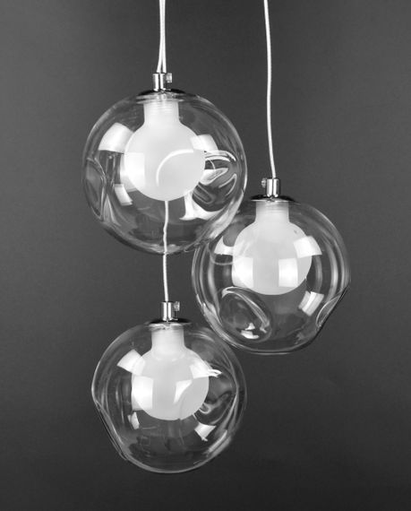 Люстра підвісна на 3 лампочки 26339 Хром 20-100х23х23 см. | Зображення 1