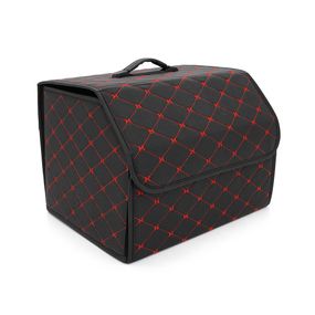Складаний шкіряний автомобільний органайзер 400*320*300, Black-Red