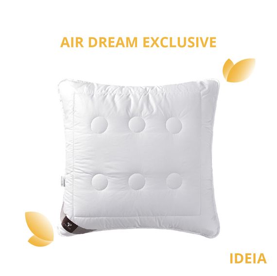 Подушка Air Dream Exclusive IDEIA 70х70 см два чохли з блискавкою біла (8-11588*001) | Зображення 7