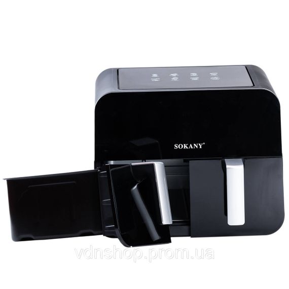 Аерофритюрниця SOKANY SK-10005 на 10 літрів, з двома відділеннями 2400 Вт чорна | Зображення 4