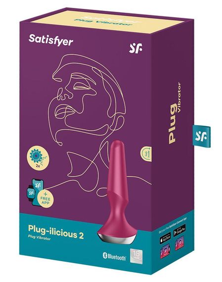 Анальна смарт-вібропробка Satisfyer Plug-ilicious 2, Червоний | Зображення 4