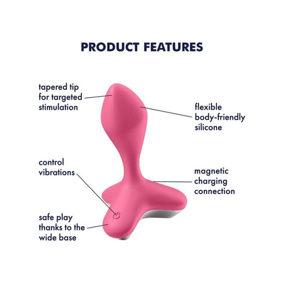 Анальна пробка з вібрацією у футуристичному дизайні Satisfyer Game Changer, рожевий Sex Aura | Зображення 2