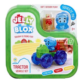 Дитячий сенсорний конструктор "Барвистий трактор" Jelly Blox 932945, 12 деталей