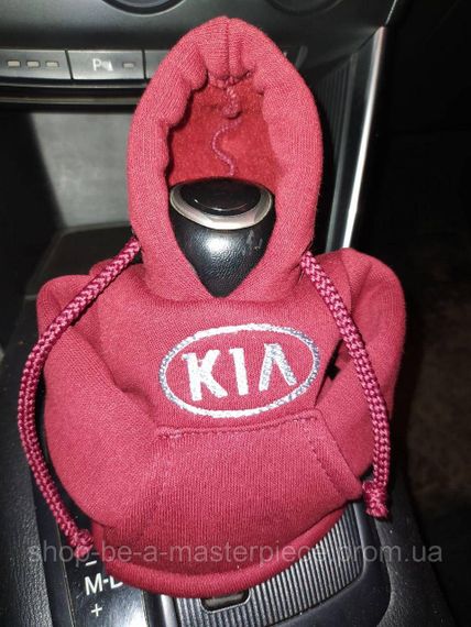 Чохол кофта Худі аксесуар на КПП  Car Hoodie кіа KIA бордовий подарунок автомобілісту 10070