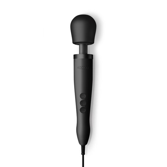 Вібромасажер DOXY Original Black, дуже потужний, живлення 220В, пульсівні вібрації | Зображення 1