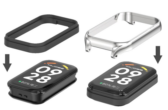 Металевий ремінець Mijobs для фітнес браслета Xiaomi Mi Smart Band 8 Active - Silver | Зображення 3