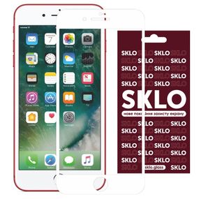 Защитное стекло SKLO 3D для Apple iPhone 7 / 8 / SE (2020) (4.7") Белый