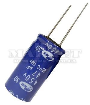 47mkf - 450v  SD 16*31  SAMWHA, 85°C конденсатор електролітичний | Зображення 1