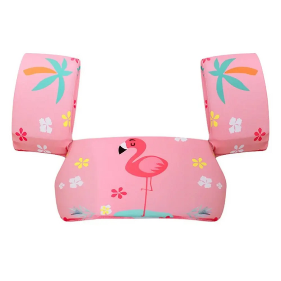 Дитячий плавальний жилет із нарукавниками для плавання "Фламінго", зручна застібка на спині | Зображення 1