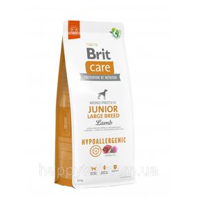 Гипоаллергенный корм Brit Care Dog Hypoallergenic Junior Large Breed (ягненок и рис), 12 кг