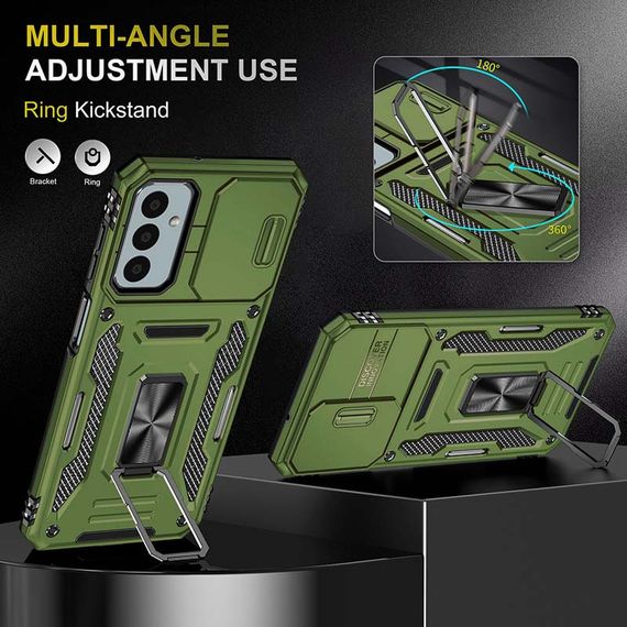 Ударопрочный чехол Camshield Army Ring для Samsung Galaxy A24 4G Оливковый / Army Green | Зображення 1