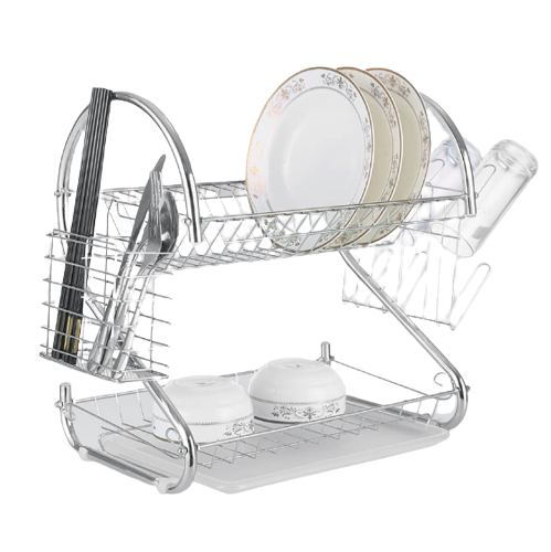 Сушарка для посуду двоярусна довга MR-1025-53  Basic Maestro