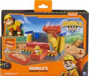 Щенячий патруль Крепыш и команда Мастерская и фигурка Крепыша Оригинал Rubble & Crew Rubble’s Workshop Playset