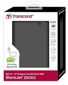 Корпус для 2.5&quot; HDD/SSD Transcend USB 3.1 Rubber (TS0GSJ25CK3)
