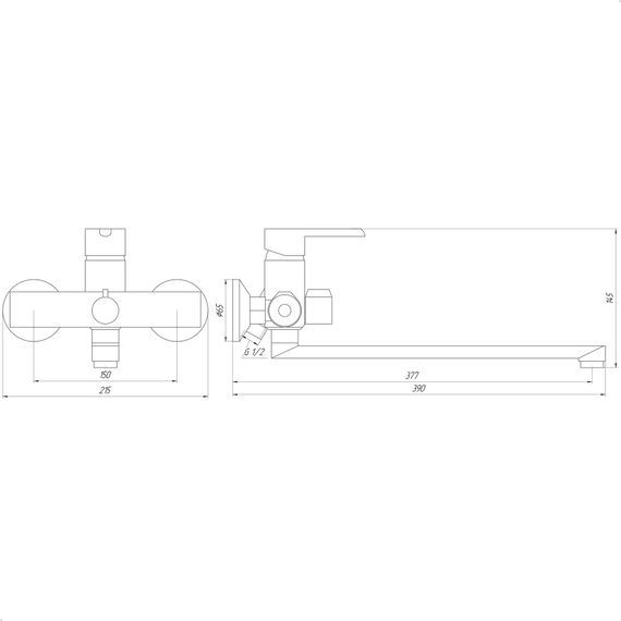 Змішувач для ванни DOMINO PRESTIGE DPS-208 | Зображення 1