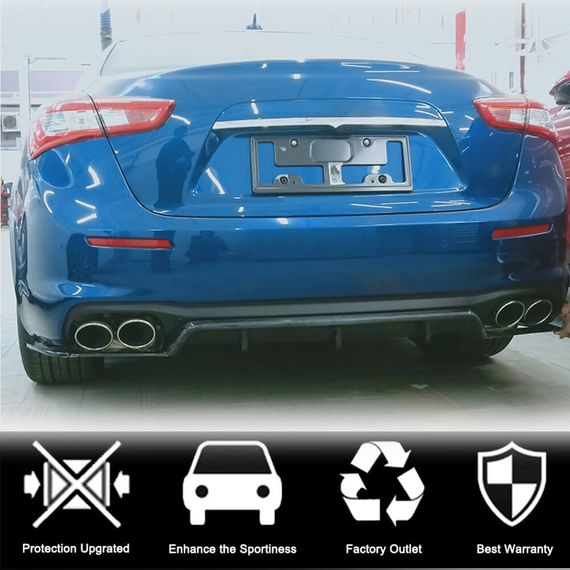 Дифузор заднього бампера (для Base 2018-2020, Карбон) для Maserati Ghibli рр | Зображення 1