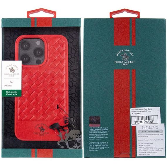 Шкіряний чохол Polo Santa Barbara для Apple iPhone 13 Pro (6.1") Red | Зображення 4