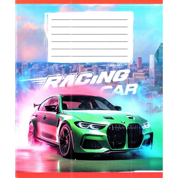 Тетрадь ученическая "Авто в дыму" 036-580051L-3 в линию, 36 листов (959057)