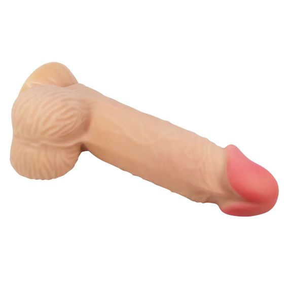 Фалоімітатор на присосці, з хребтом та ефектом ковзної шкіри LyBaile - Sliding Skin 8,1'' Flesh, BW-008106NRG Sex Aura | Зображення 4