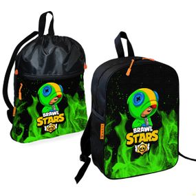 Школьный рюкзак детский Бравл Старс + Сумка для обуви спортивной формы рюкзак-мешок  для мальчика (01679)