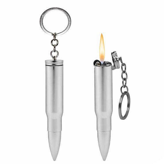 Брелок Запальничка У Формі Патрона Срібляста