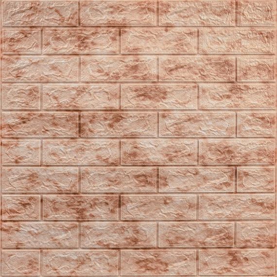Декоративна 3D панель самоклейка 700х770х5мм Мармур червоний (цегла) (063) SW-00000035