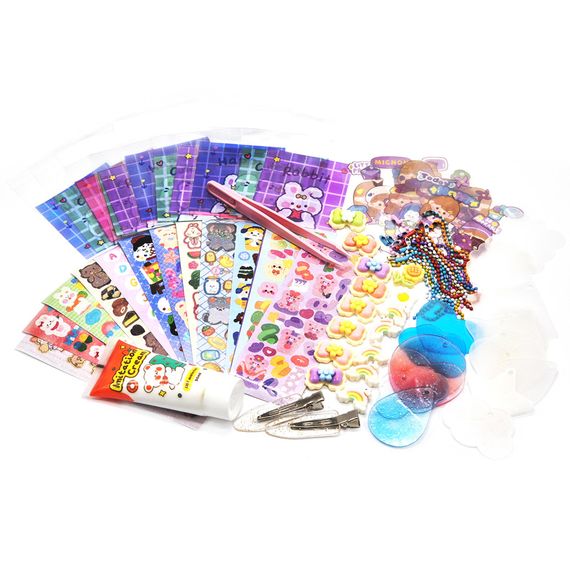 Набір для творчості "Створи свій браслет" TRSW-71 основи для брелків, шпильки, наклейки | Зображення 1