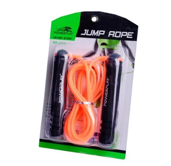 Скакалка PowerPlay 4205 Classic Plus Jump Rope Помаранчева 2,7 м (PP_4205_Orange) | Зображення 4
