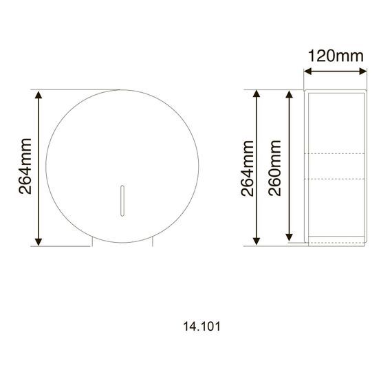 Диспенсер для туалетного паперу HOTEC 14.101 Stainless Steel | Зображення 1