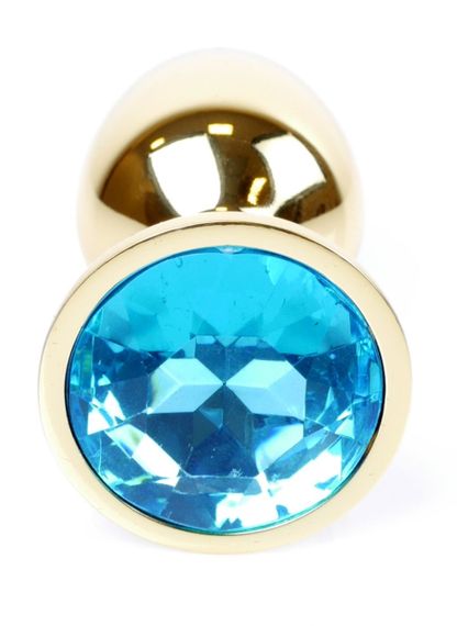 Анальний затор Boss Series - Jewellery Gold PLUG Light Blue S, BS6400022 Sex Aura | Зображення 1