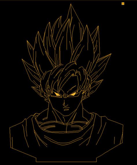 Акриловый светильник-ночник Сон Гоку желтый tty-n000446