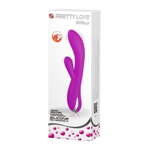 Вибратор с клиторальным стимулятором и функцией нагрева Pretty Love - Wilbur, BI-014588 Sex Aura | Зображення 9