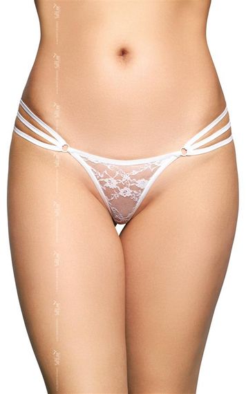 Жіночі стрінги - G-String 2498, white S/M