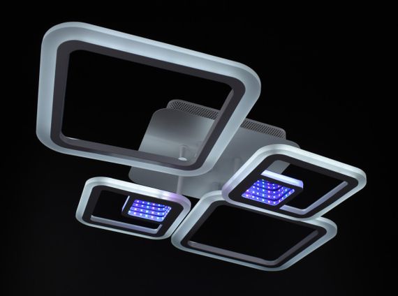 Люстра світлодіодна стельова LED світильник для квартири на стелю лед з пультом 26027 Білий 10х48х71 см. | Зображення 7