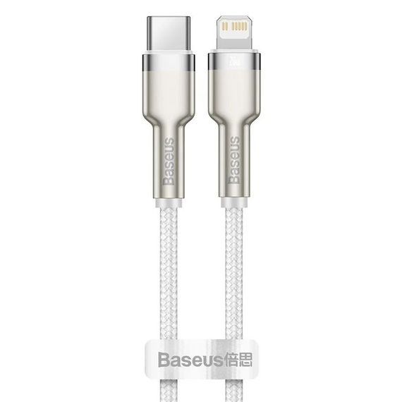 Дата кабель Baseus Cafule Series Metal Type-C to Lightning PD 20W (1m) (CATLJK-A) Білий