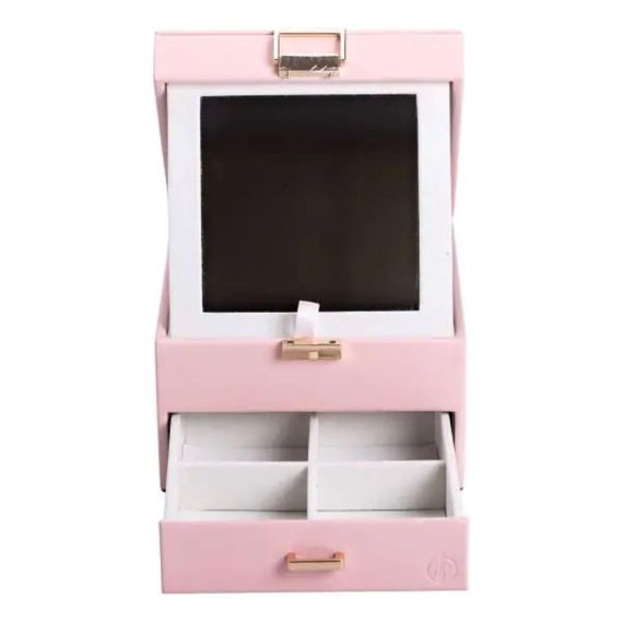 Скринька для прикрас з еко шкіри 2 яруси органайзер для ювелірних виробів HP-5-2P | Зображення 2