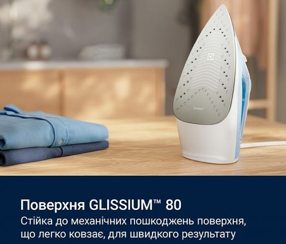 Праска Electrolux , 2300Вт, 250мл, паровий удар 110гр, керам. підошва, синьо-білий (E5SI2-4CB) | Зображення 5