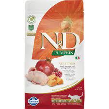 Беззерновий сухий корм Farmina N&D Pumpkin Quail&Pomegranate Neutered для стерилізованих кішок, з перепелом та гарбузом. 5 кг