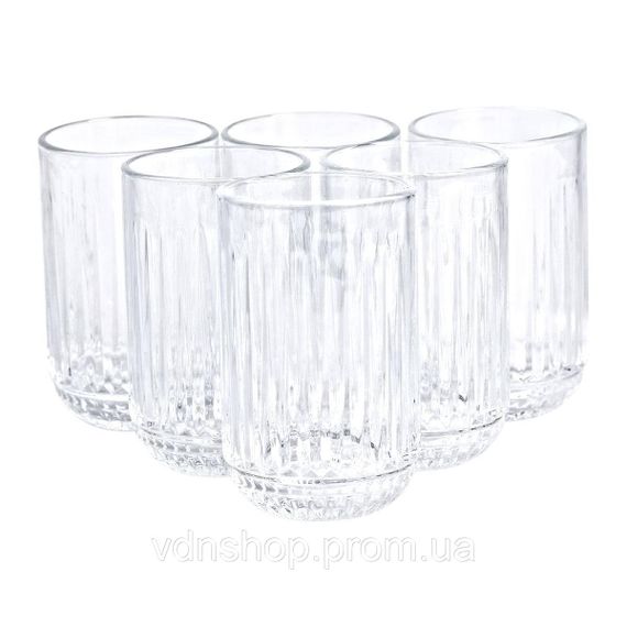 Набір склянок з товстого скла 6 шт скляні стакани 500 мл для холодних напоїв скляні стакани 500 мл HP-YH-37