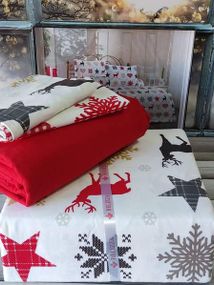 Постельное белье Belizza Happy Фланель Хлопок Семейный размер