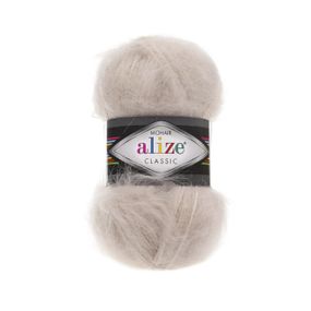 Пряжа Alize Mohair Classic 67 молочно - бежевая ализе мохер классик