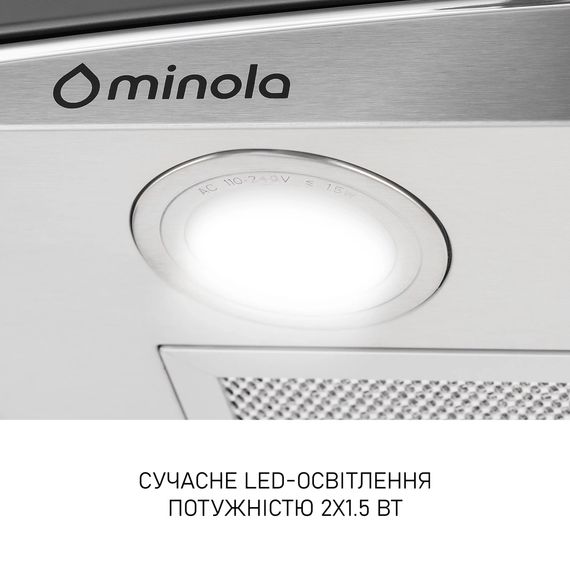 Витяжка кухонна Minola MTG 6642 I LED | Зображення 5