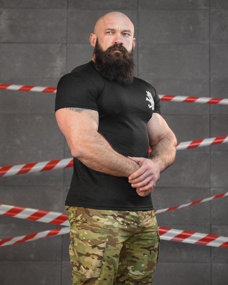 Тактична вологовідвідна футболка SABUR вечеря чорна НП5193 | Зображення 1