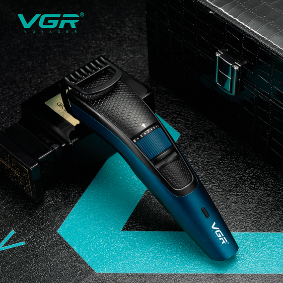 Триммер аккумуляторный для стрижки VGR V-053B с регулятором высоты и универсальной насадкой | Зображення 8