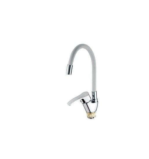 Змішувач для кухні Mixxus YUB4-279 Reflector White з білим силіконовим виливом (MI6486)