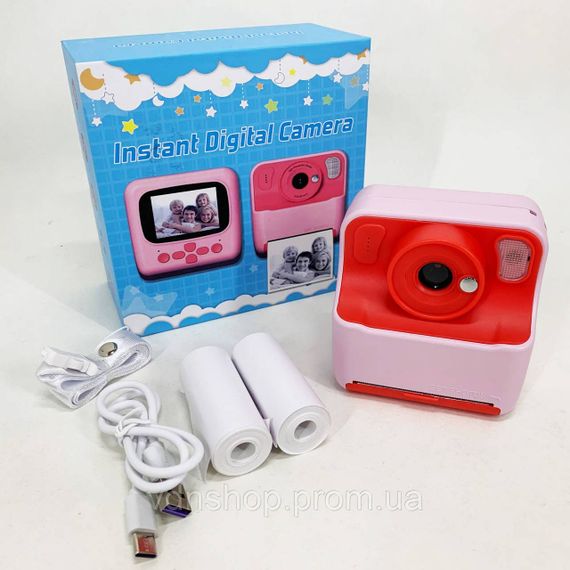 Фотоаппарат для детей с термопринтером, Принтер для детского творчества, Фотовидеокамера детская FG-75 | Зображення 2
