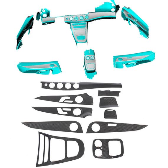 Накладки на панель (Карбон) для Mercedes E-сlass W213 2016-2023 рр