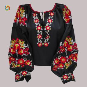 Рубашка Украинская вышиванка  55530189 цвет черный размер L/XL