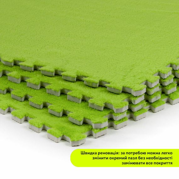 Підлога-пазл плюшевий САЛАТОВИЙ 60*60*1cm (D) SW-00002095 | Зображення 4